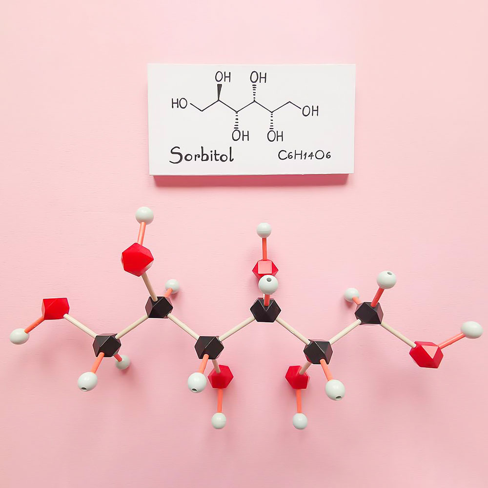 ساختار شیمیایی سوربیتول پودری