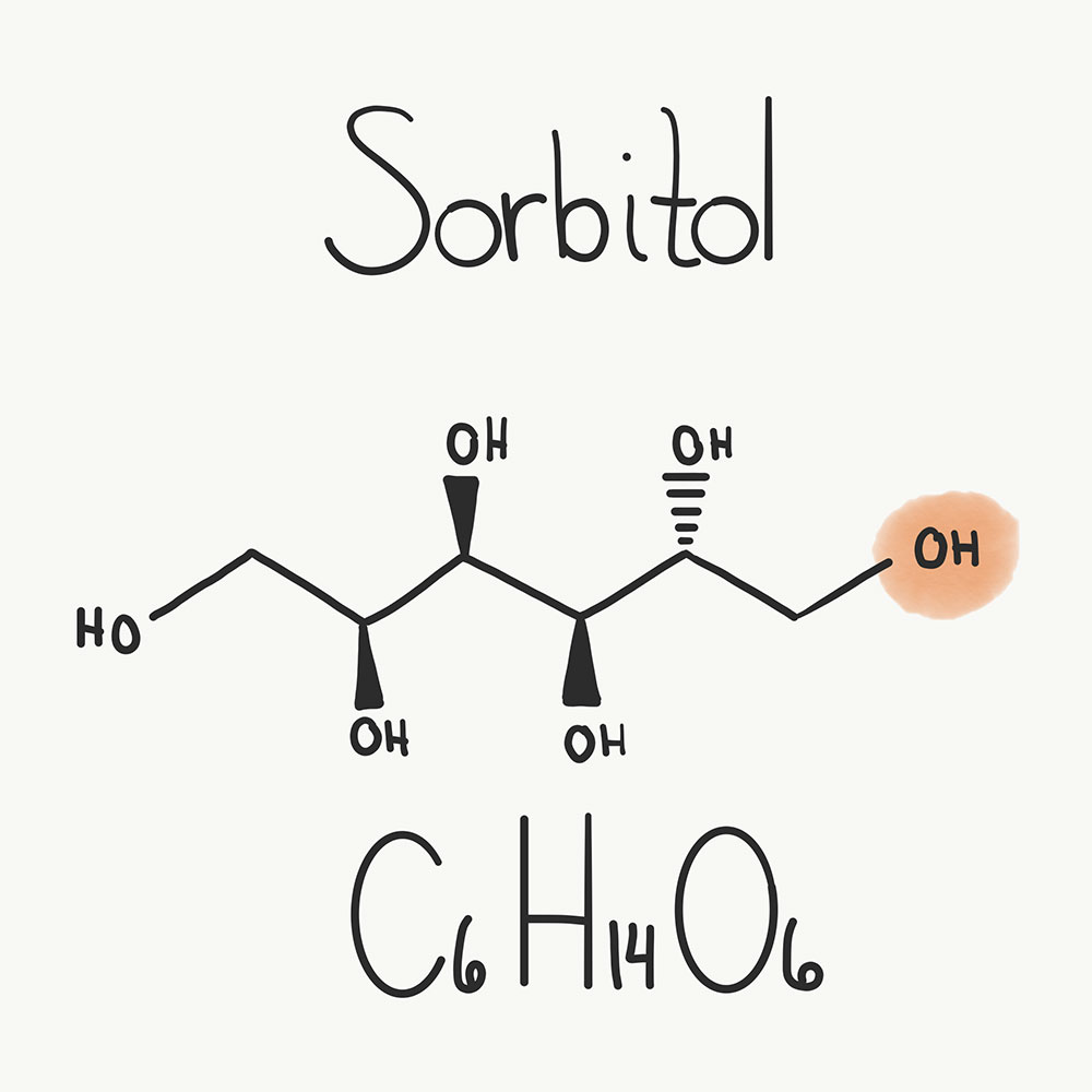 ساختار شیمیایی سوربیتول مایع